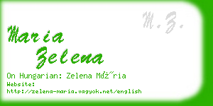 maria zelena business card